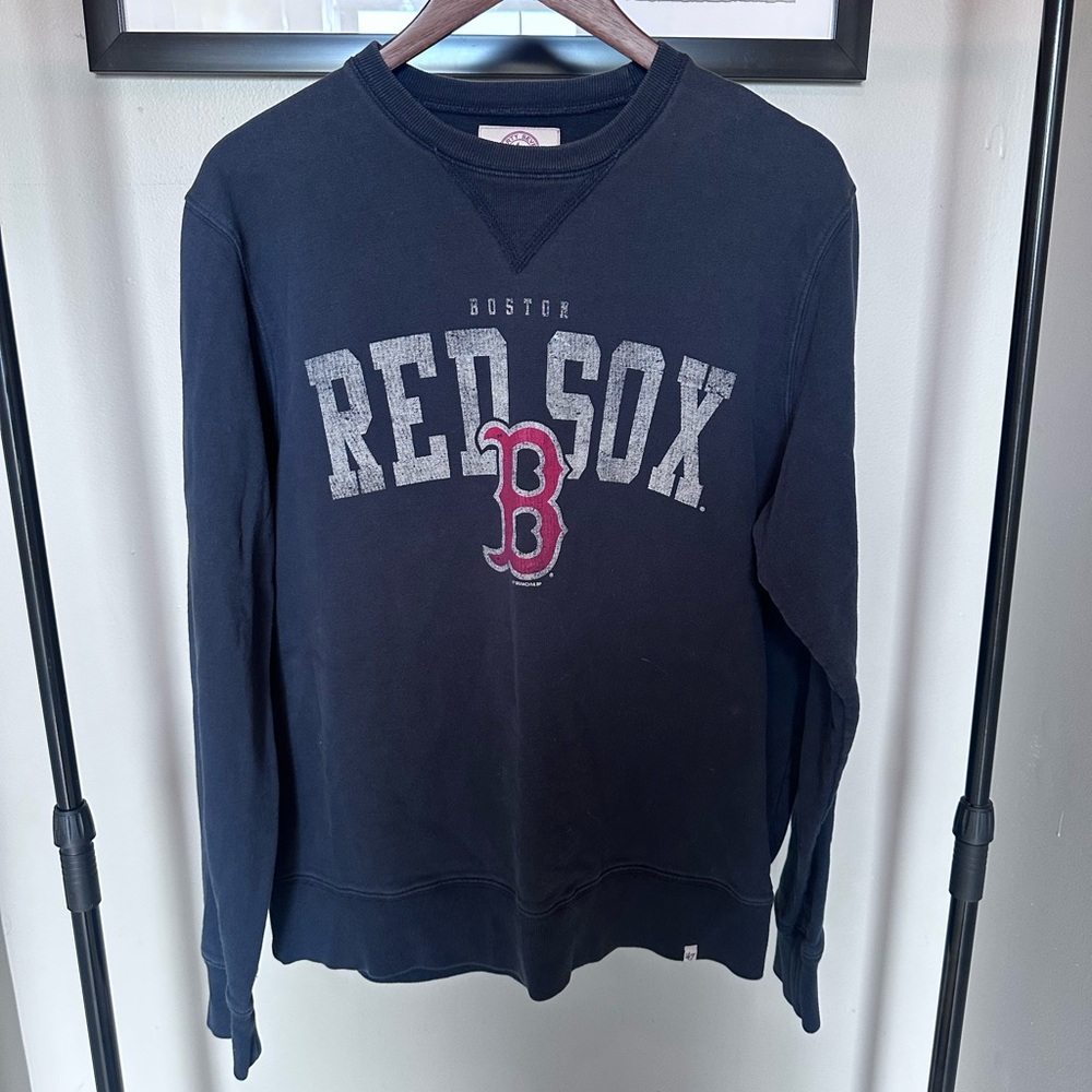 47 Brand Boston Red Sox Navy Sweatshirt with Red & White Logo